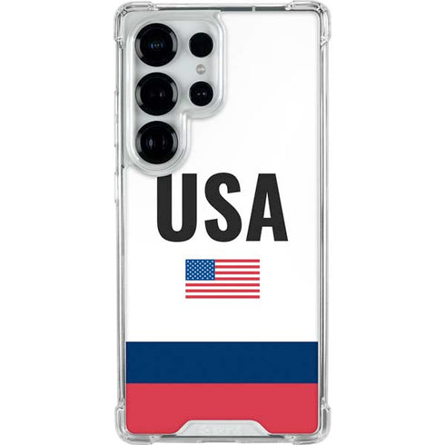 USA American Flag Galaxy S25 Ultra Clear Case